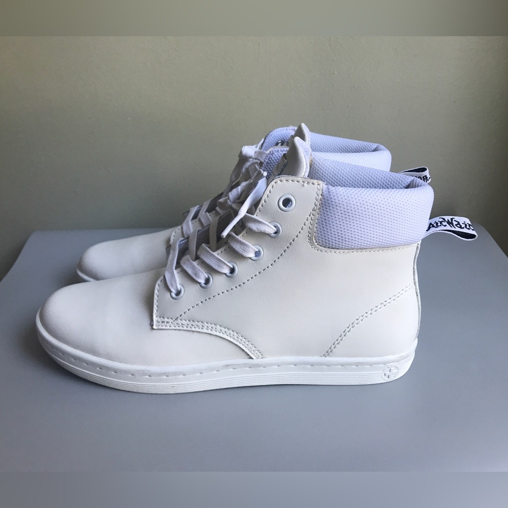 Dr. Martens Maelly White Lace Up Leather Boots Womens Size: US 9 - Picture 3 of 14